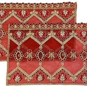 Home marigold-creative-houses-red-puja-chunri-chunari-chundadi-matarani-ki-chunri-devi-mata-ki-chunni-pooja-chunari-dupatta-net-chunri-set-of-2-size-13-inch-9-inch-by-marigold-creative-houses