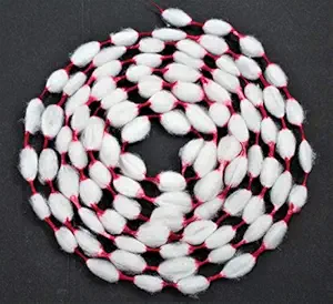 marigold cotton vastramala or gejje vastra with kumkum (3 mtrs each) (set of 2 vastramala)