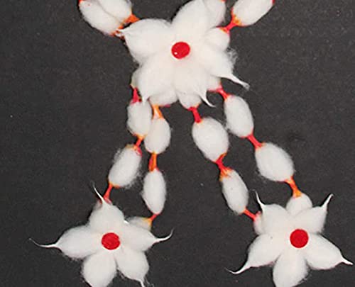 marigold creative houses cotton mala (garland) with gejje vastra & flowers (length 18 inches) (set of 3 garland) marigold creative houses cotton mala (garland) with gejje vastra & flowers (length 18 inches) (set of 3 garland)