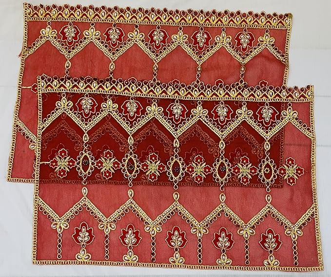 marigold creative houses red puja chunri/chunari/chundadi, matarani ki chunri, devi mata ki chunni, pooja chunari/dupatta/net chunri set of 2 (size 19 inch * 13 inch) by marigold creative houses marigold creative houses red puja chunri/chunari/chundadi, matarani ki chunri, devi mata ki chunni, pooja chunari/dupatta/net chunri set of 2 (size 19 inch * 13 inch) by marigold creative houses