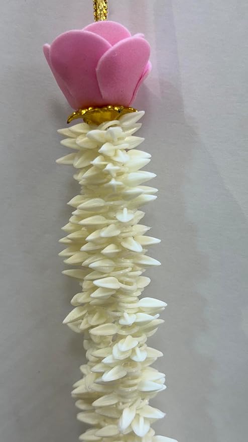 marigold creative houses handmade artificial garland flower mala, rose flower mala for pooja and photo frame (light pink roses) (12inch pack of 1) marigold creative houses handmade artificial garland flower mala, rose flower mala for pooja and photo frame (light pink roses) (12inch pack of 1)